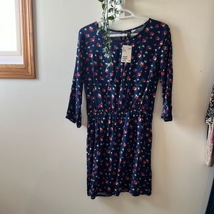 H&M navy floral dress